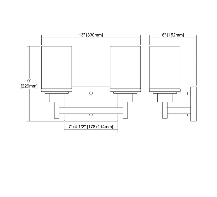 Elk Belmar CN575211 Bath Vanity Light 13 in. wide - Oil Rubbed Bronze