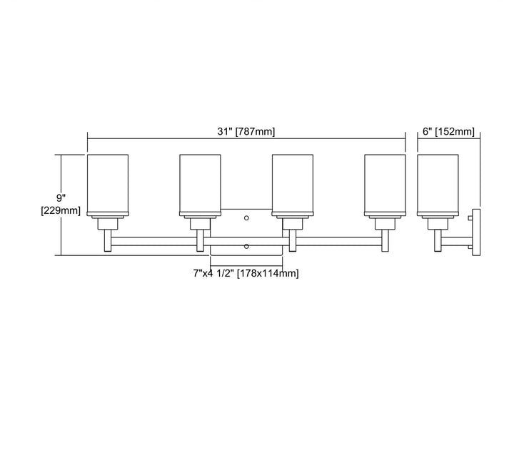 Elk Belmar CN575412 Bath Vanity Light 31 in. wide - Brushed Nickel
