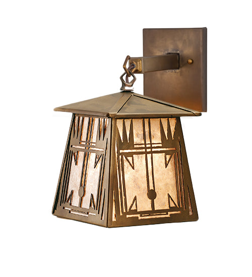 Meyda Tiffany Lighting 82650 Southwest One Light Wall Sconce Outdoor Copper/Antique/Verde