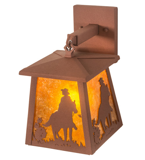 Meyda Tiffany Lighting 82662 Cowboy One Light Wall Sconce Outdoor Bronze / Dark