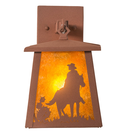 Meyda Tiffany Lighting 82662 Cowboy One Light Wall Sconce Outdoor Bronze / Dark