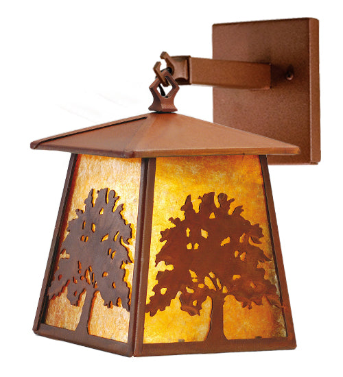 Meyda Tiffany Lighting 82677 Oak Tree One Light Wall Sconce Outdoor Bronze / Dark