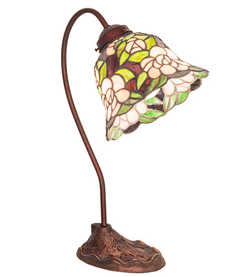 Meyda Tiffany Lighting 82790 Begonia One Light Mini Lamp Lamp Bronze / Dark