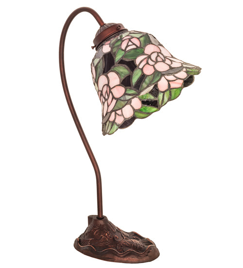 Meyda Tiffany Lighting 82790 Begonia One Light Mini Lamp Lamp Bronze / Dark