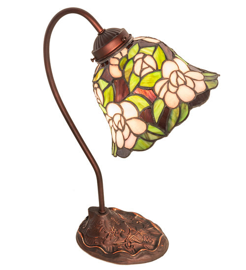 Meyda Tiffany Lighting 82790 Begonia One Light Mini Lamp Lamp Bronze / Dark