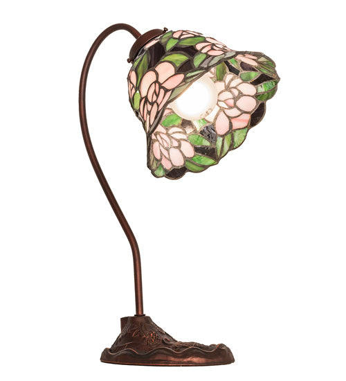 Meyda Tiffany Lighting 82790 Begonia One Light Mini Lamp Lamp Bronze / Dark