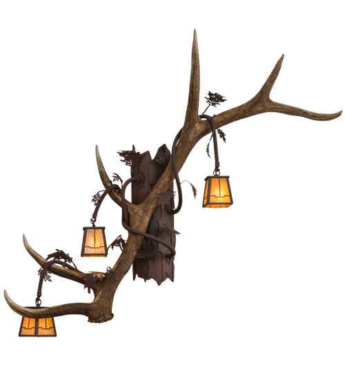 Meyda Tiffany Antlers 82834 Wall Light - Rust,Wrought Iron