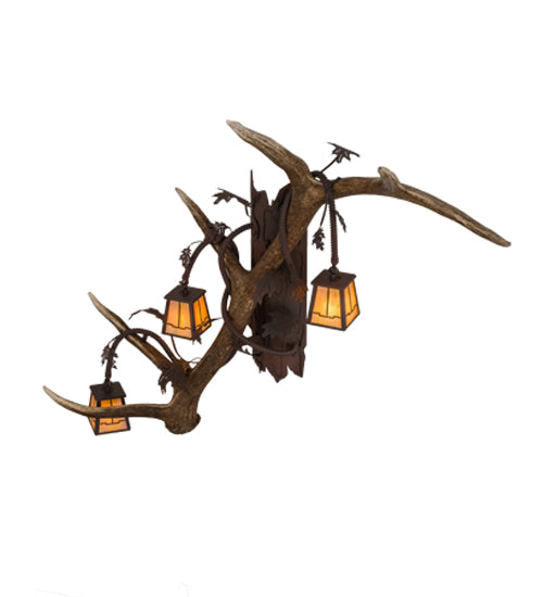 Meyda Tiffany Antlers 82834 Wall Light - Rust,Wrought Iron