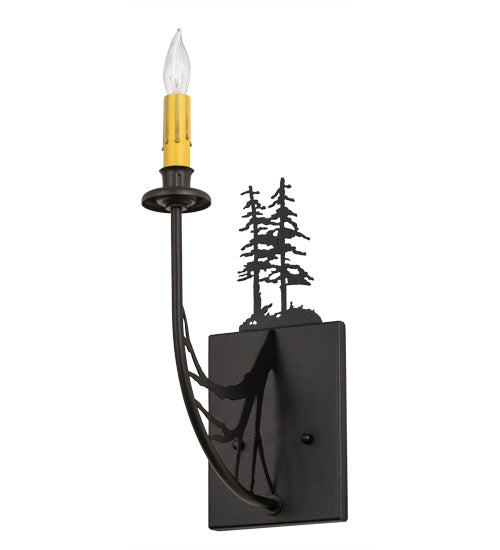 Meyda Tiffany Tall Pines 82847 Wall Light - Textured Black