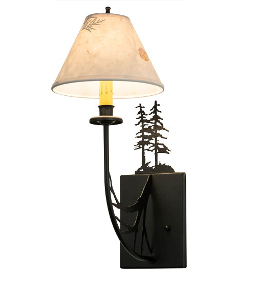 Meyda Tiffany Pressed Foliage 82848 Wall Light - Textured Black