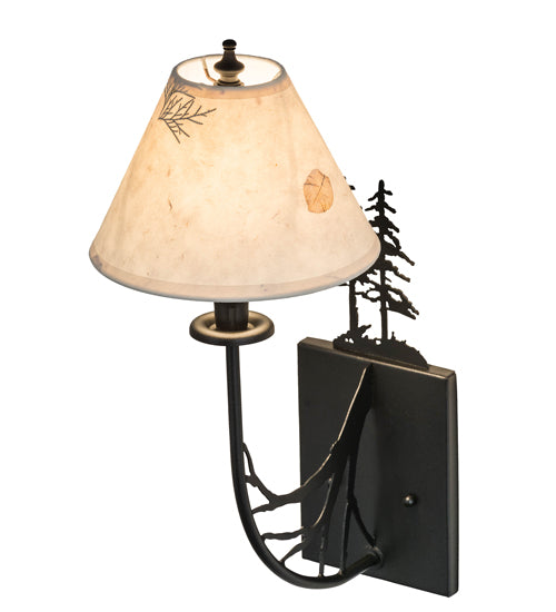 Meyda Tiffany Pressed Foliage 82848 Wall Light - Textured Black