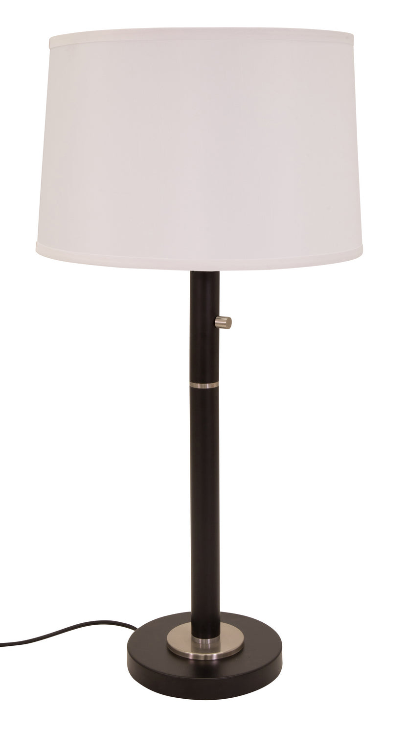 House Of Troy Lighting RU750-BLK  Rupert Lamp Granite With Satin Nickel Accents