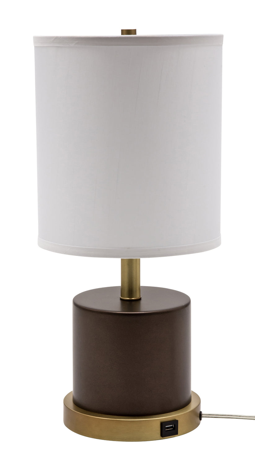 House Of Troy Lighting RU752-CHB  Rupert Lamp Chestnut Bronze With Weathered Brass Accents