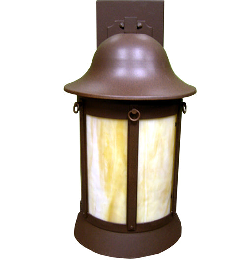 Meyda Tiffany Lighting 82911 Bowler One Light Wall Sconce Outdoor Bronze / Dark