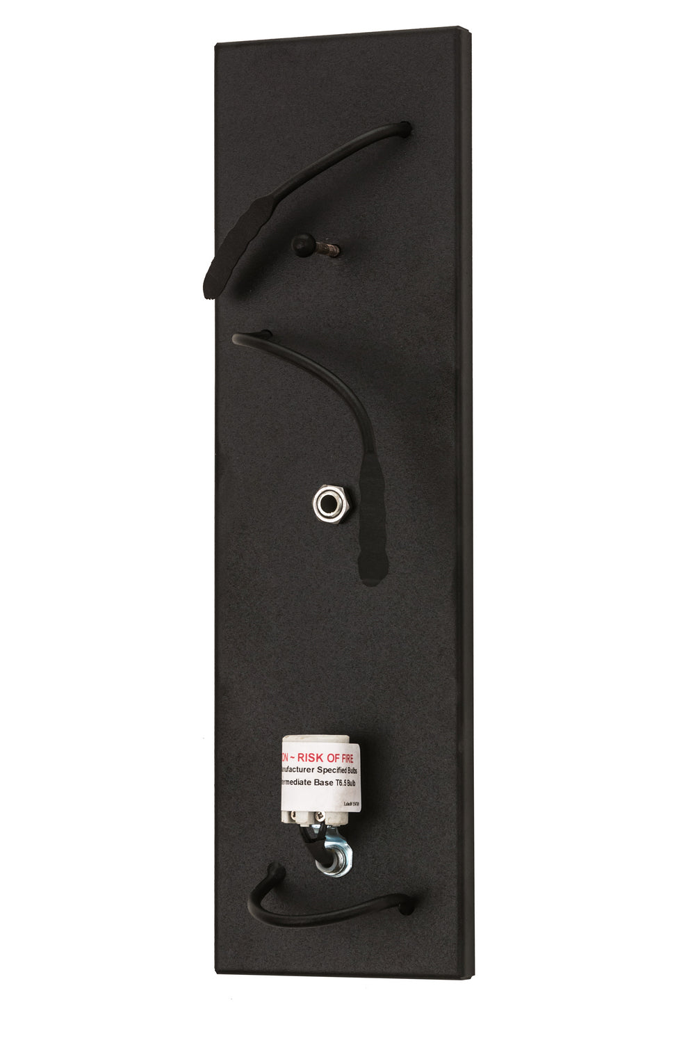 Meyda Tiffany Lighting 105137  One Light Wall Sconce Utility Light Black