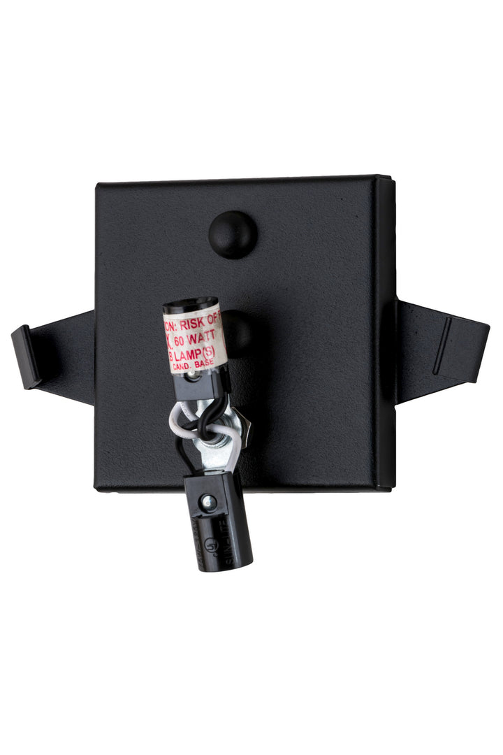 Meyda Tiffany Lighting 107880 Carpathian Two Light Wall Sconce Hardware Utility Light Black