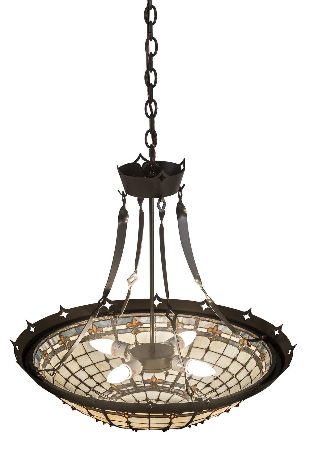 Meyda Tiffany Fleur-De-Lite 179883 Pendant Light - Timeless Bronze