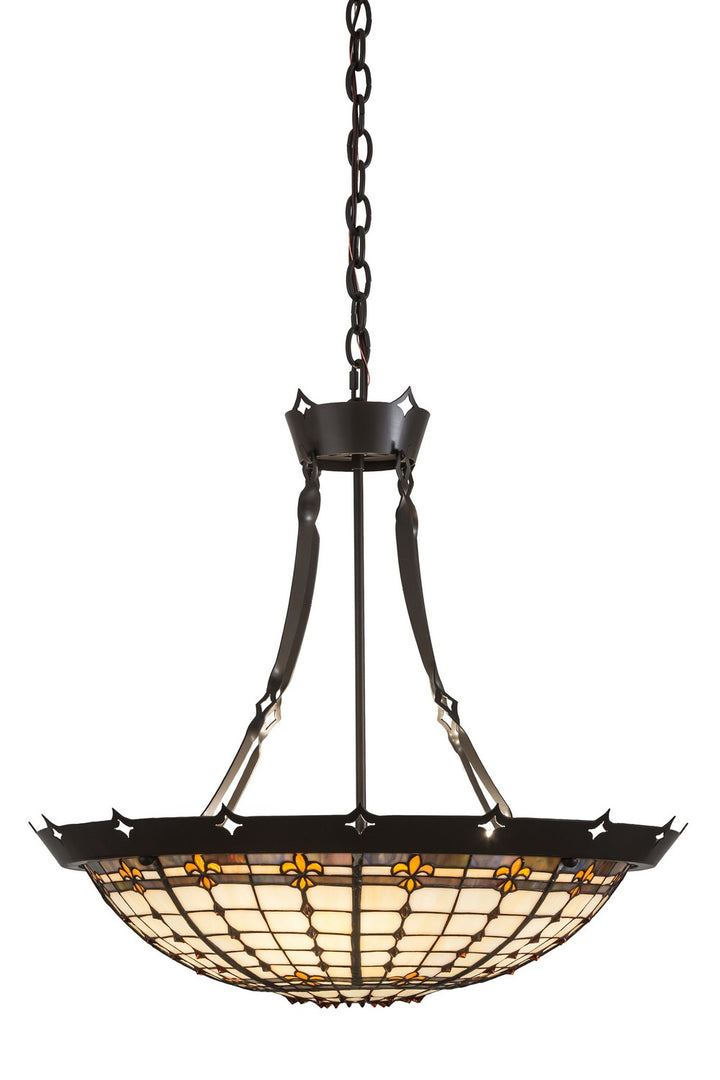 Meyda Tiffany Fleur-De-Lite 179883 Pendant Light - Timeless Bronze