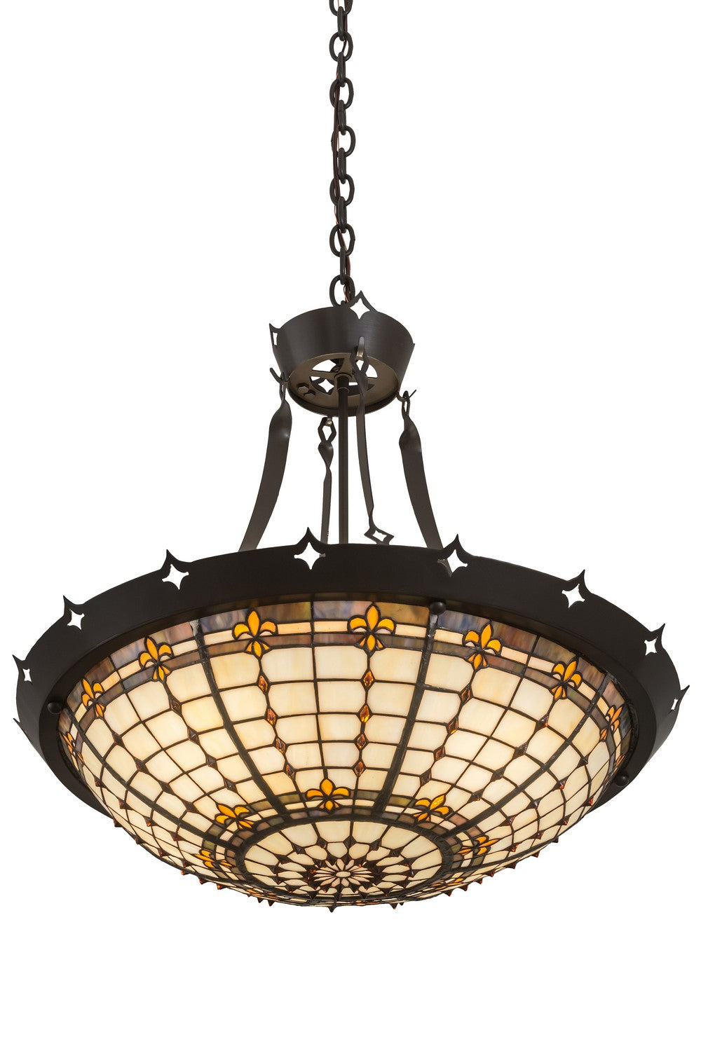 Meyda Tiffany Fleur-De-Lite 179883 Pendant Light - Timeless Bronze