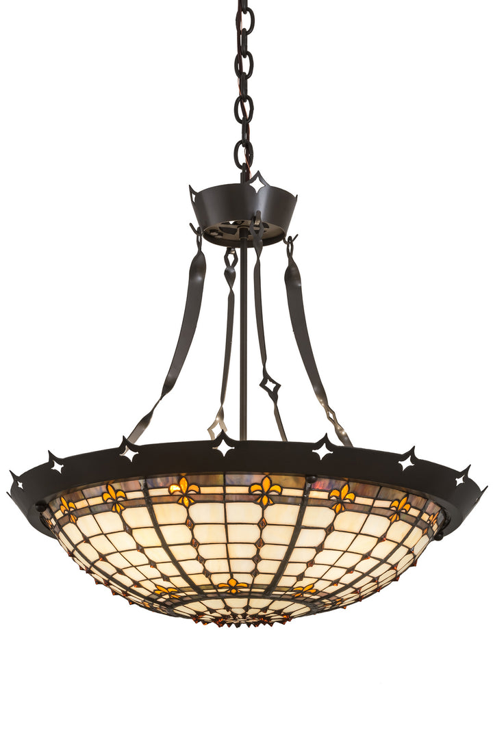 Meyda Tiffany Fleur-De-Lite 179883 Pendant Light - Timeless Bronze
