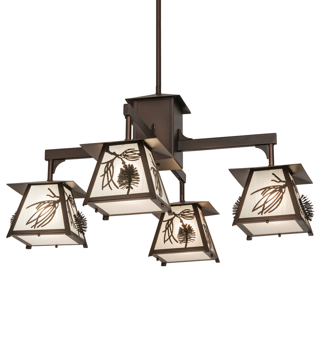 Meyda Tiffany Scotch Pine 181548 Chandelier Light - Mahogany Bronze