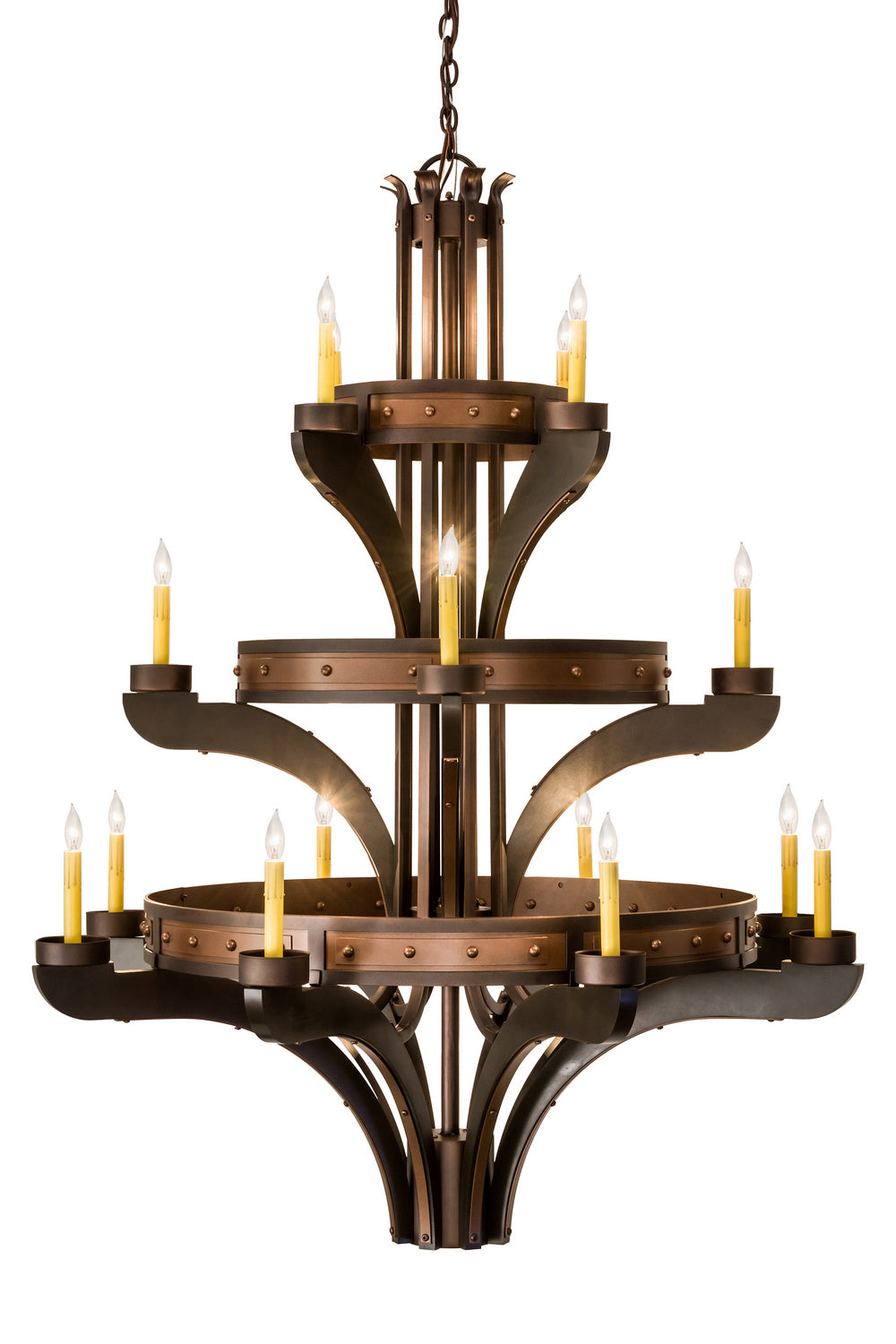 Meyda Tiffany Castilla 183606 Chandelier Light - Mahogany Bronze