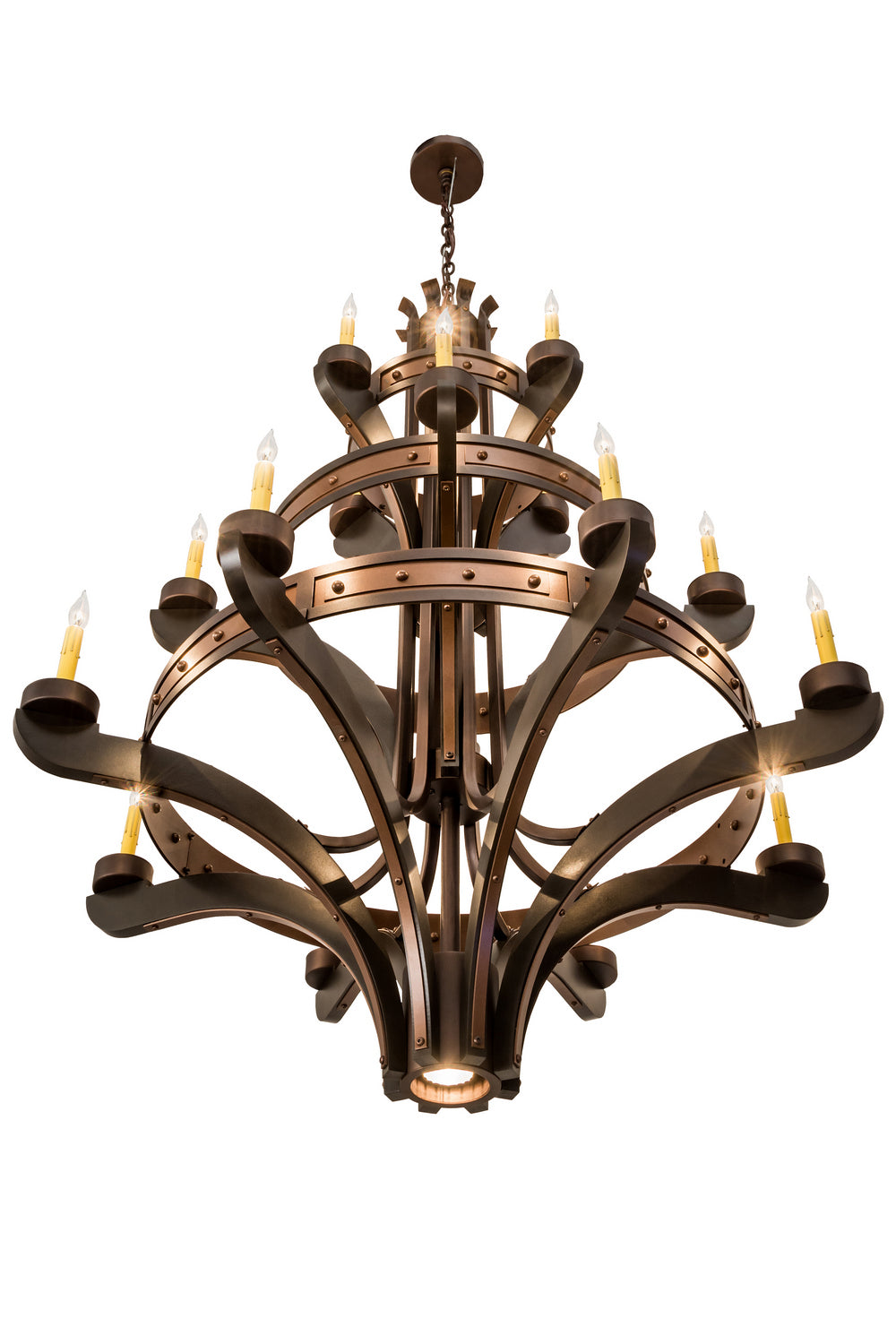 Meyda Tiffany Castilla 183606 Chandelier Light - Mahogany Bronze