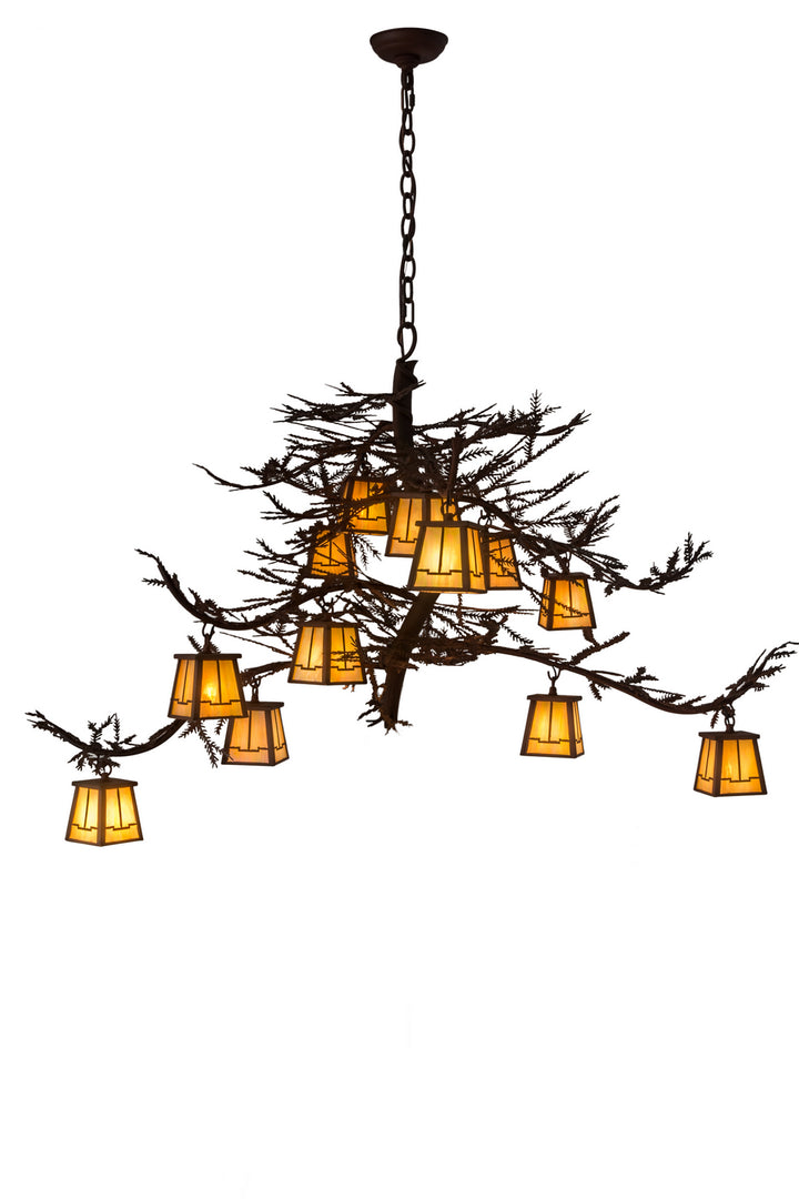 Meyda Tiffany Pine Branch 185796 Chandelier Light - Rust,Wrought Iron