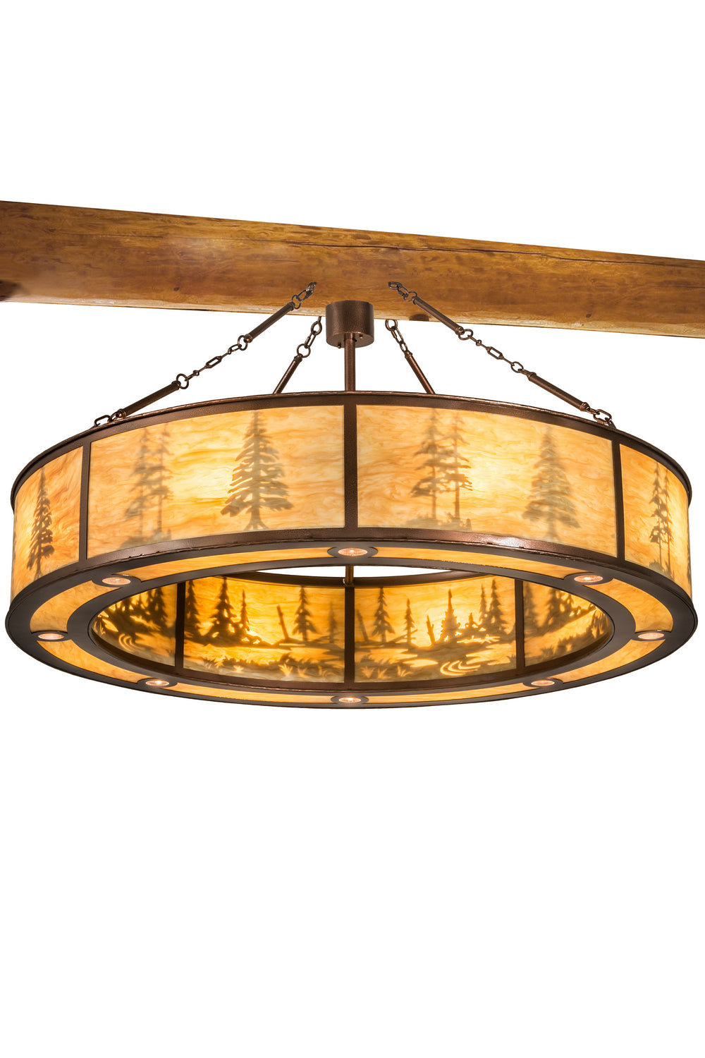 Meyda Tiffany Tall Pines 185816 Chandelier Light - Copper Vein