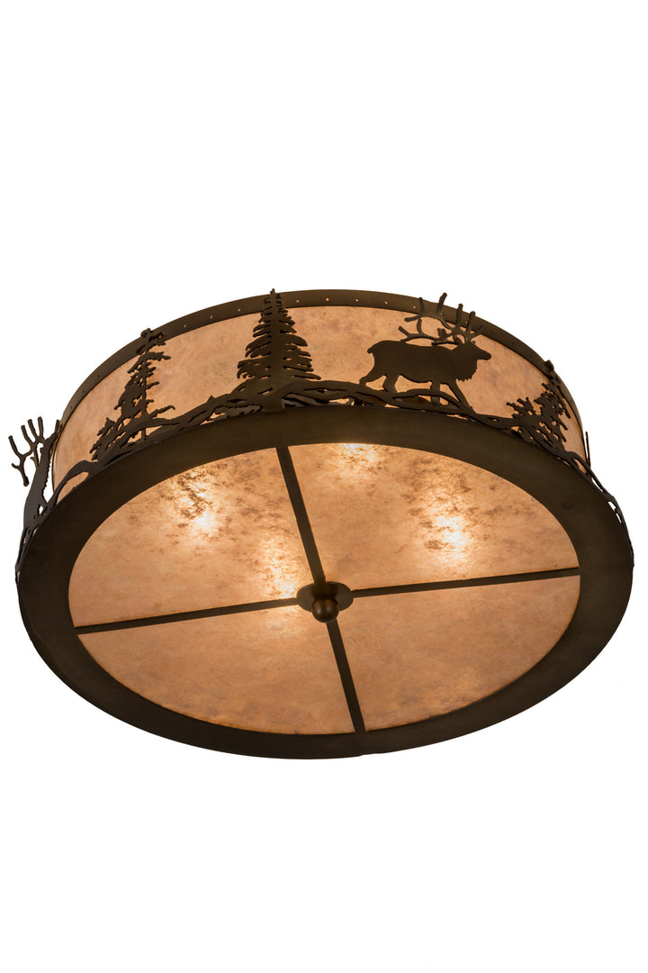 Meyda Tiffany Elk At Dusk 185968 Ceiling Light - Antique Copper