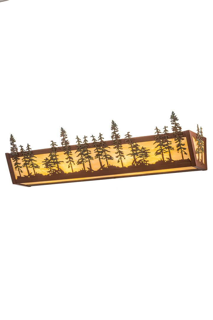 Meyda Tiffany Tall Pines 185635 Bath Vanity Light 30 in. wide - Rust