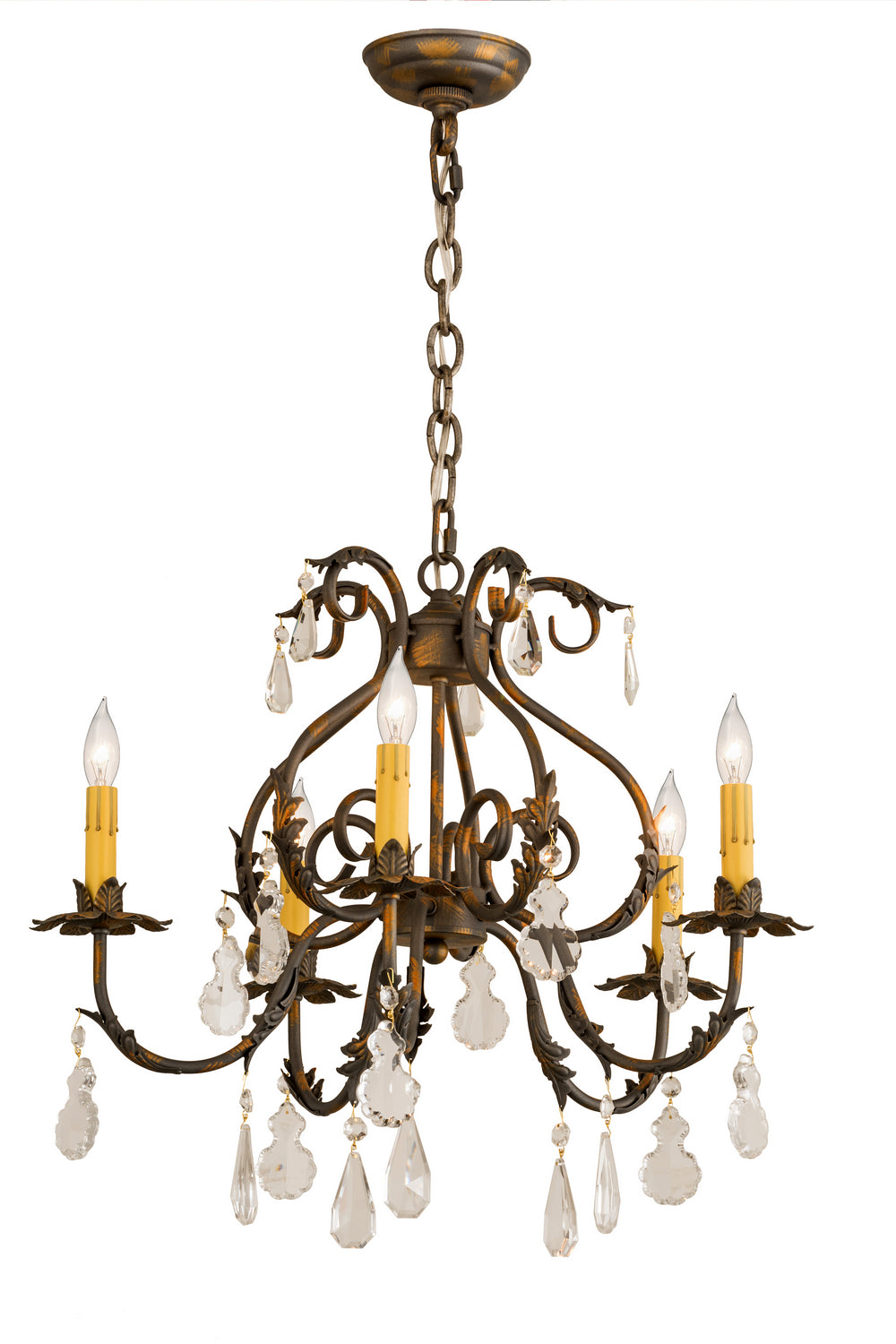 Meyda Tiffany Chantilly 187262 Chandelier Light - French Bronzed,Crystal