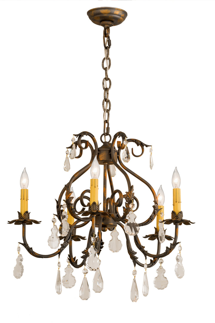 Meyda Tiffany Chantilly 187262 Chandelier Light - French Bronzed,Crystal