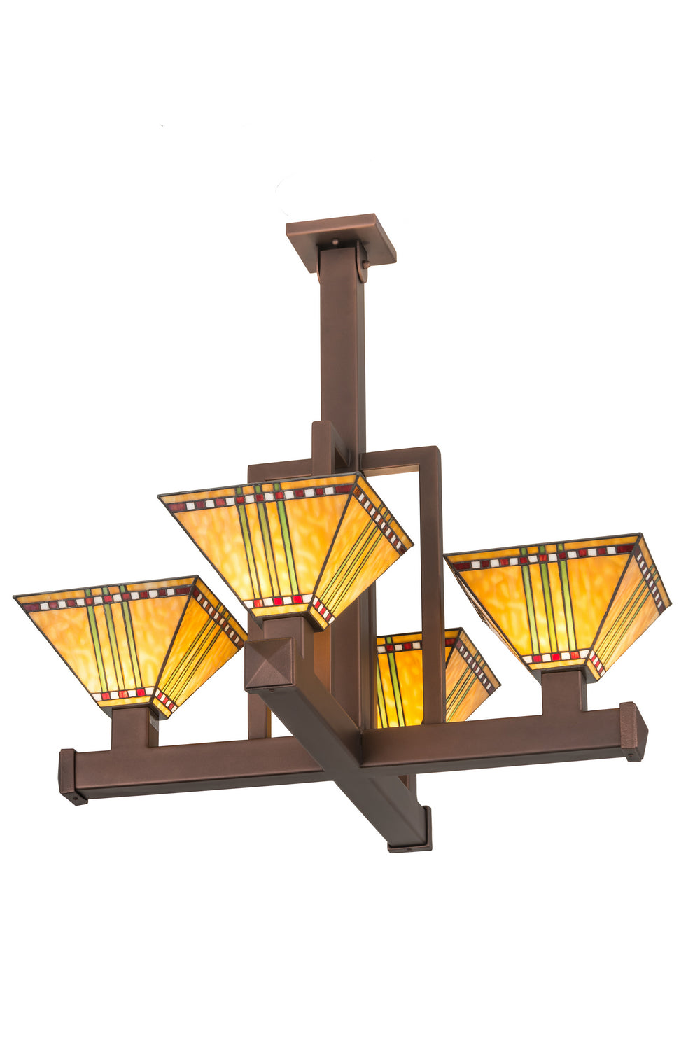 Meyda Tiffany Prairie Corn 187304 Chandelier Light - Cinnamon Coffee Metallic