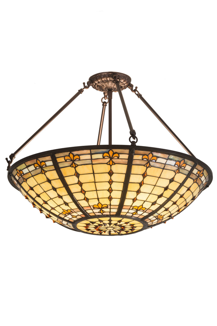 Meyda Tiffany Fleur-De-Lite 187967 Ceiling Light - Mahogany Bronze