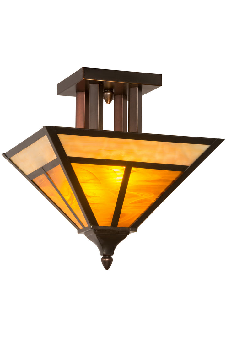 Meyda Tiffany T" Mission" 188106 Ceiling Light - Craftsman Brown,Mahogany Bronze