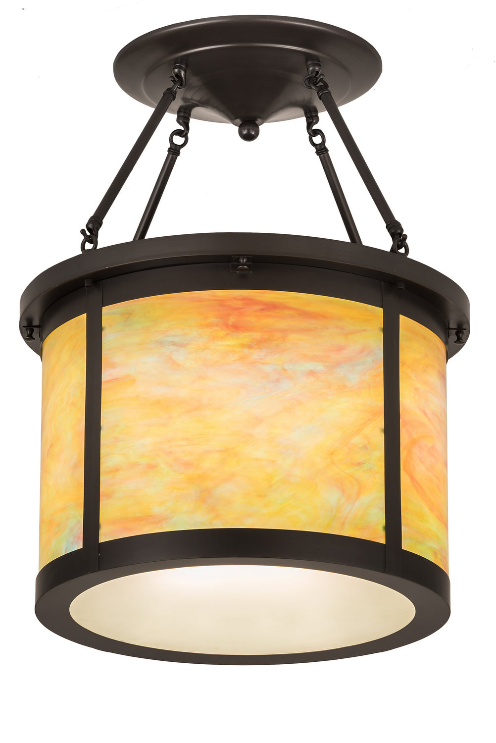 Meyda Tiffany Arts & Crafts 188137 Ceiling Light - Craftsman Brown