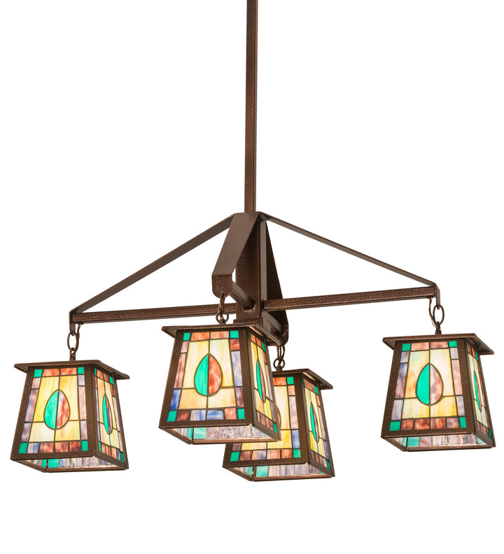 Meyda Tiffany Mackintosh Leaf 188298 Chandelier Light - Copper