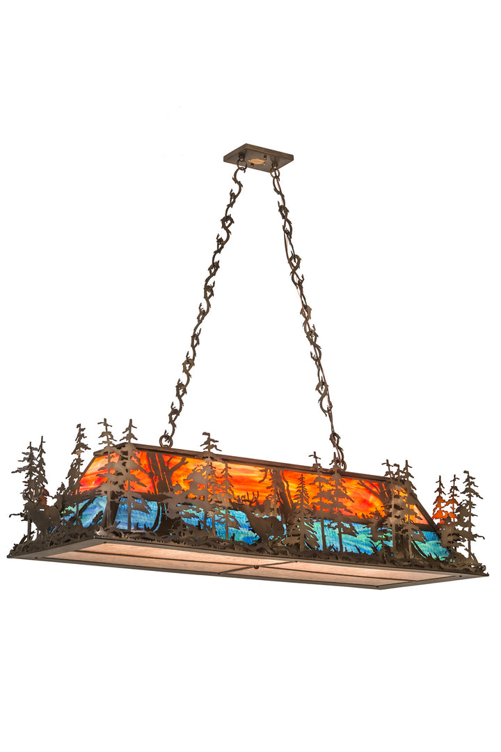 Meyda Tiffany Deer At Dusk 188361 Pendant Light - Antique Copper