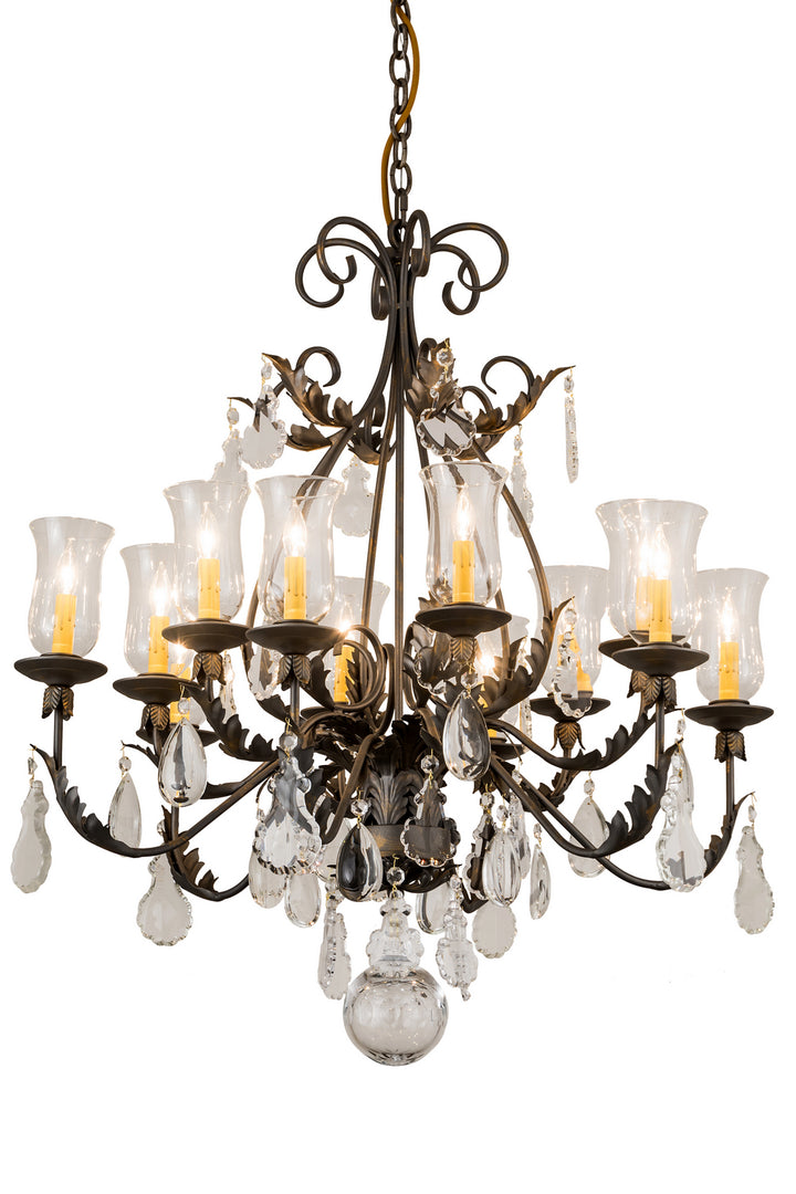 Meyda Tiffany French Elegance 188392 Chandelier Light - French Bronzed,Crystal