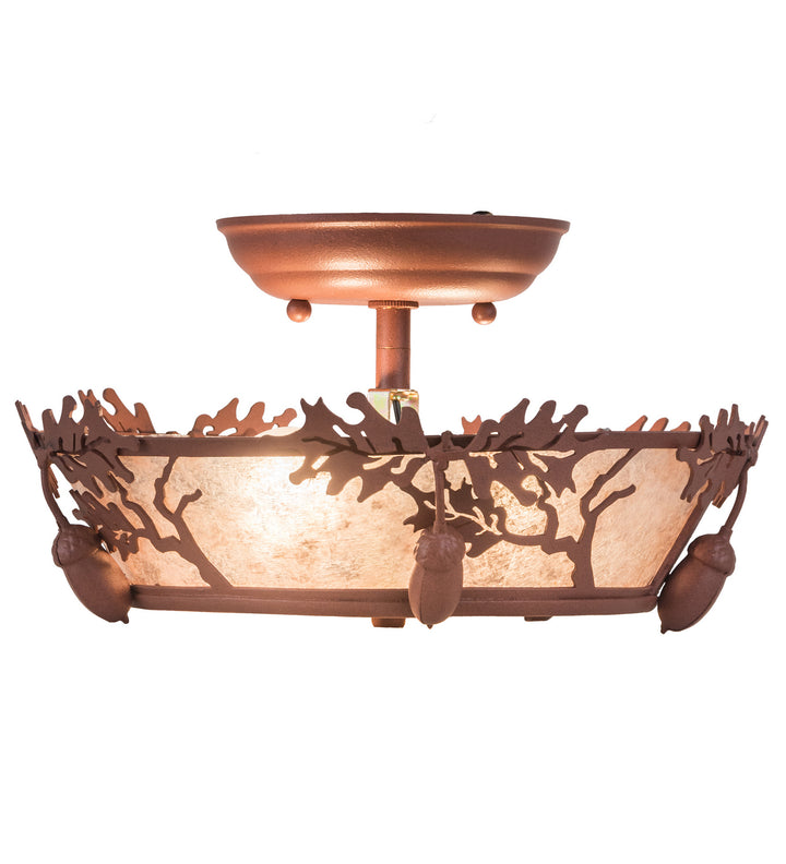 Meyda Tiffany Oak Leaf & Acorn 188635 Ceiling Light - Antique Copper