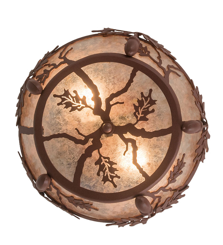 Meyda Tiffany Oak Leaf & Acorn 188635 Ceiling Light - Antique Copper