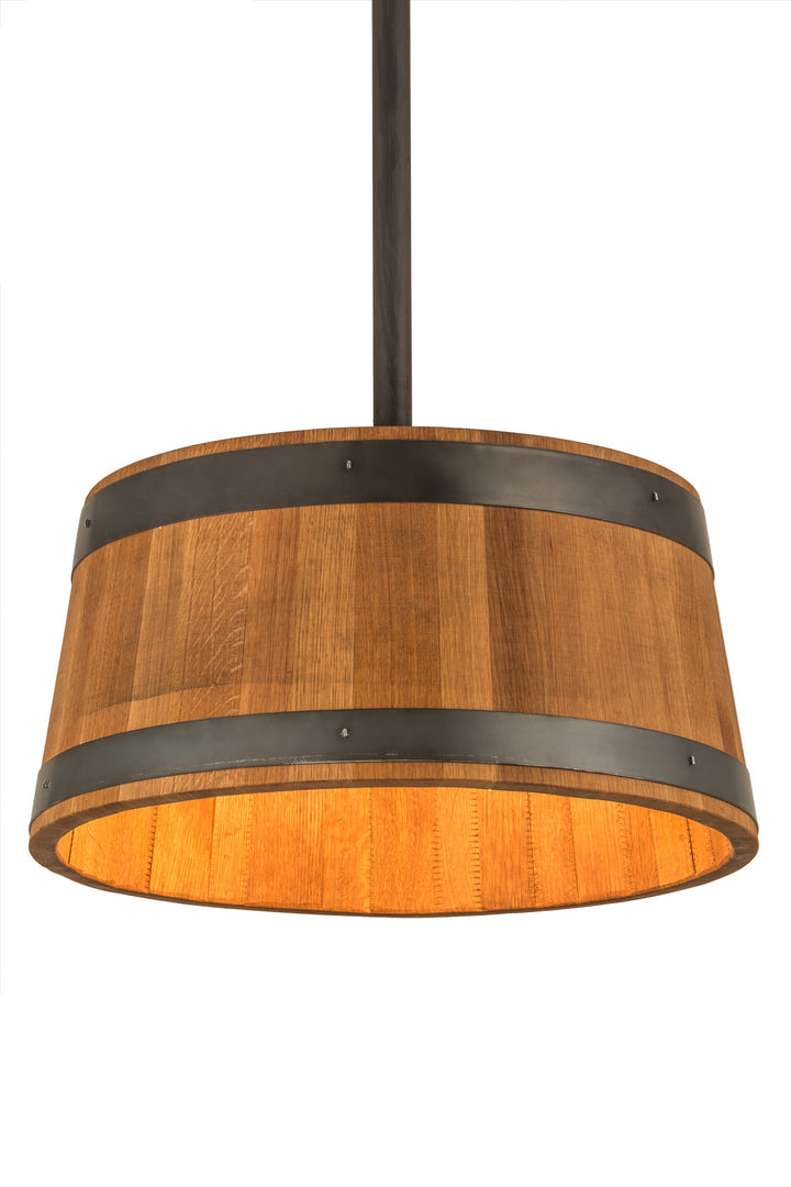 Meyda Tiffany Whiskey Barrel 188647 Pendant Light - Natural Wood