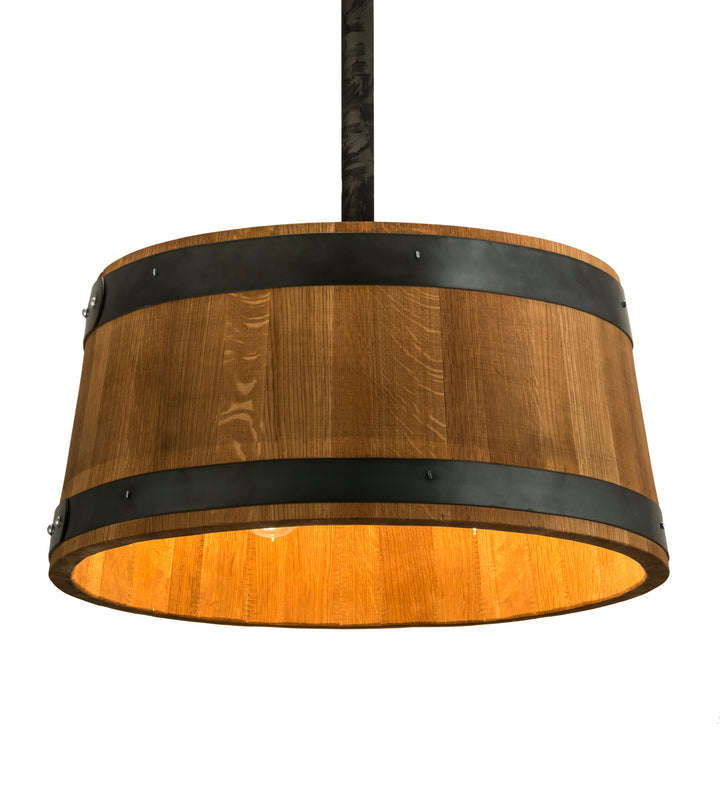 Meyda Tiffany Whiskey Barrel 188651 Pendant Light - Natural Wood
