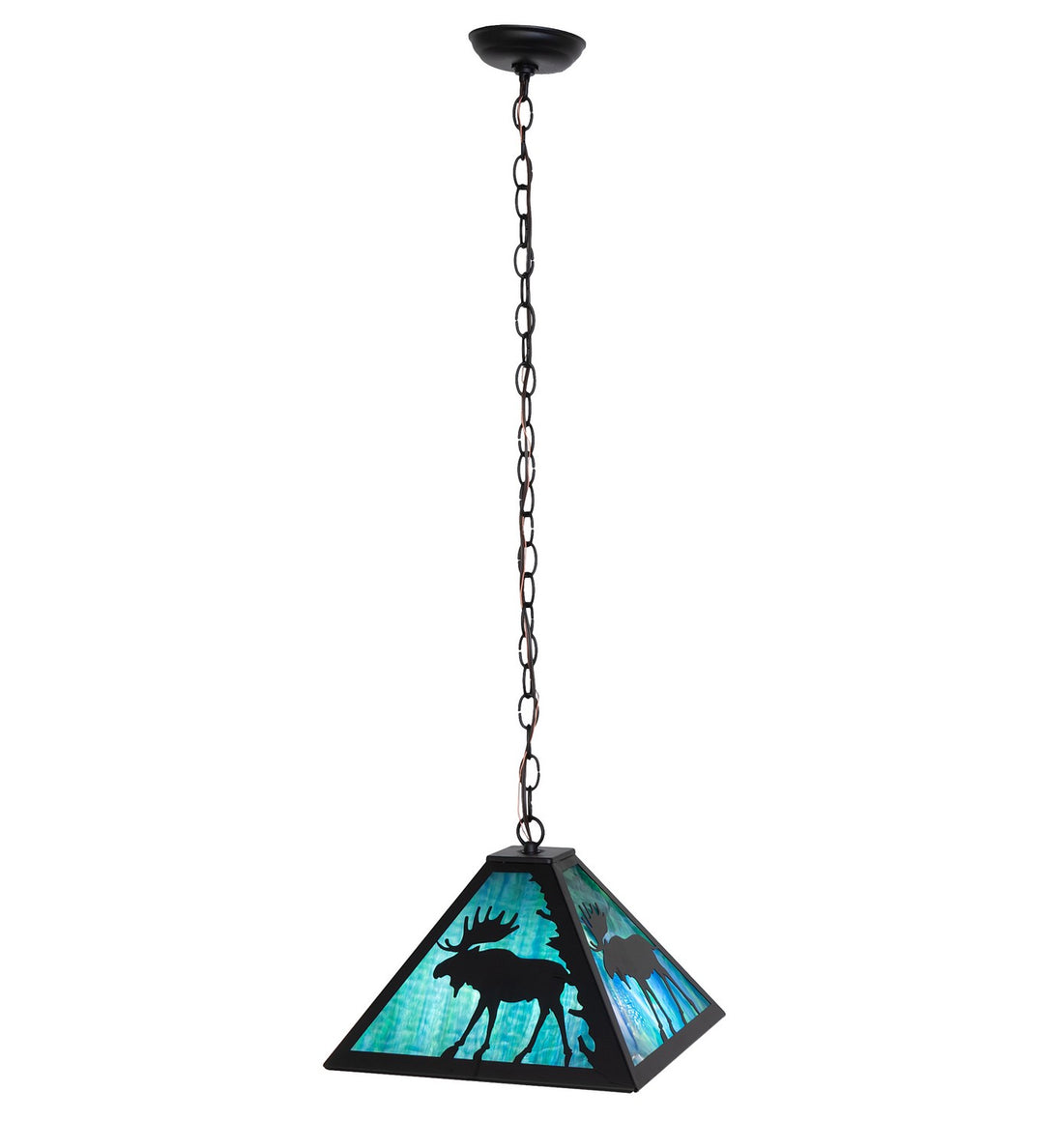 Meyda Tiffany Lone Moose 188740 Pendant Light - Textured Black