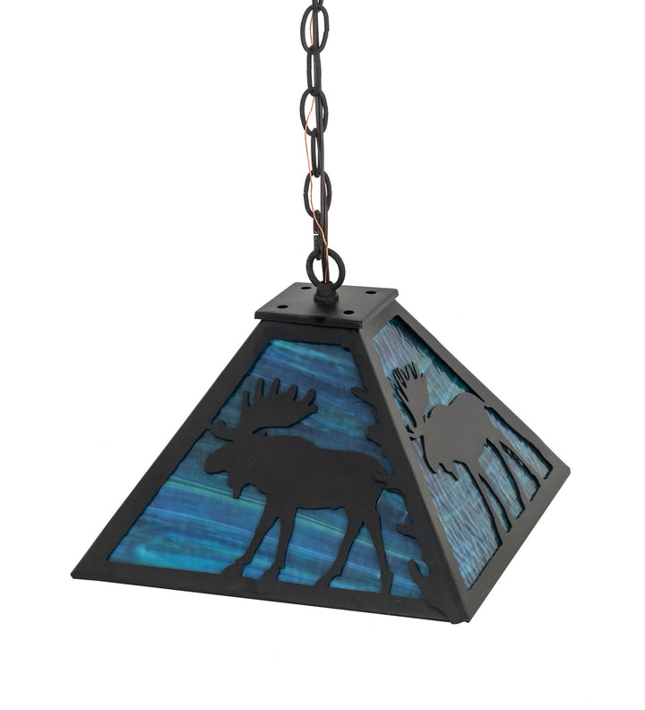 Meyda Tiffany Lone Moose 188740 Pendant Light - Textured Black