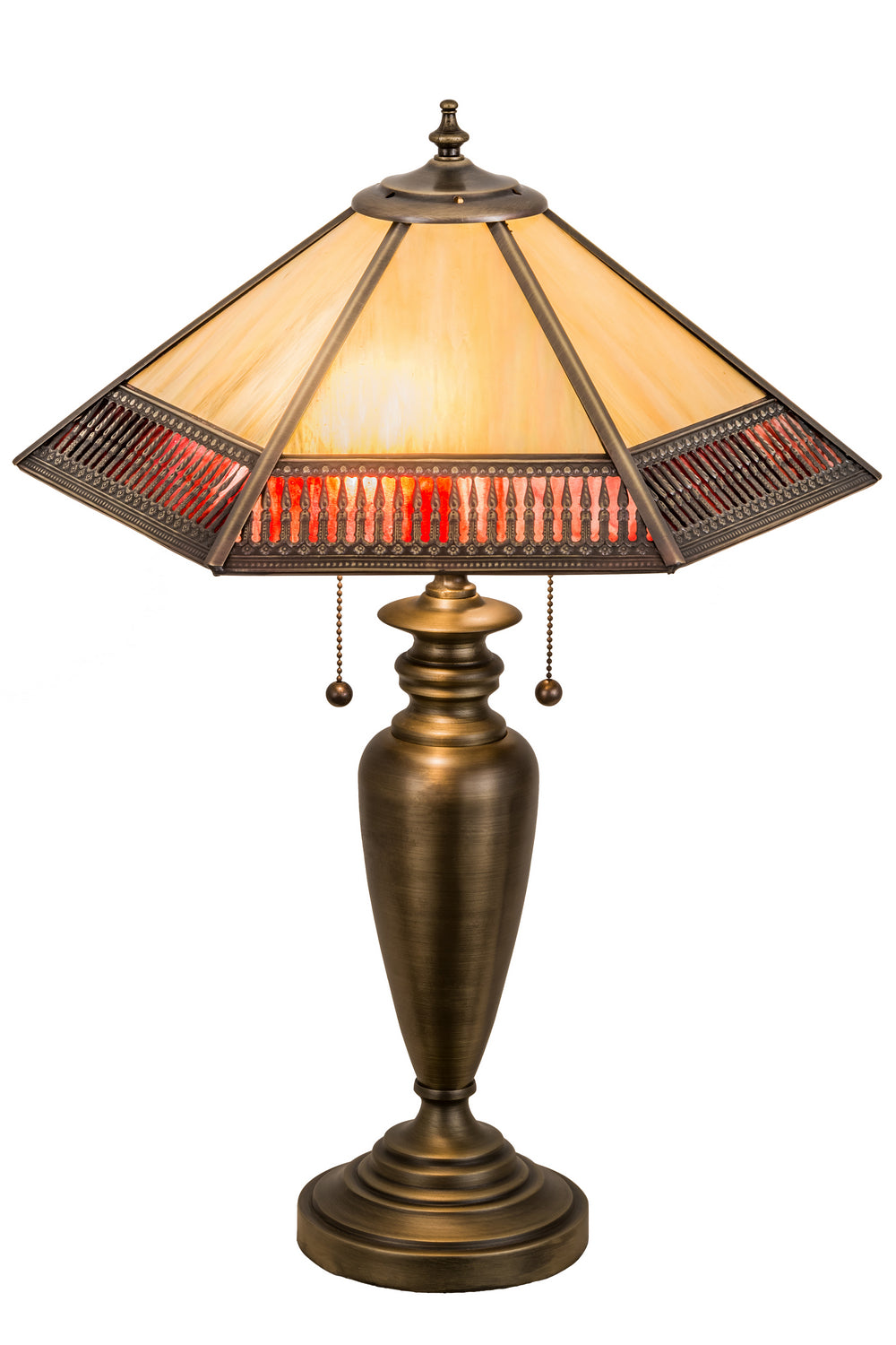 Meyda Tiffany Lighting 189158 Gothic Two Light Table Lamp Lamp Bronze / Dark