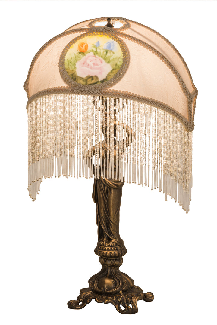 Meyda Tiffany Lighting 189219 Reverse Painted One Light Table Lamp Lamp Bronze / Dark