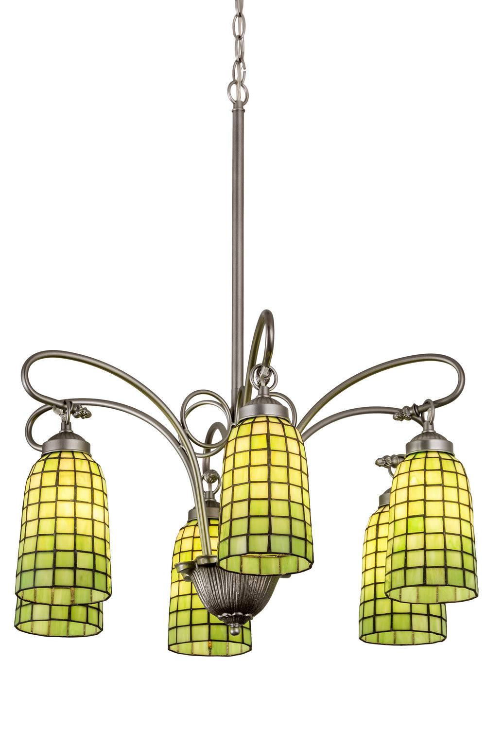 Meyda Tiffany Terra Verde 189454 Chandelier Light - Nickel