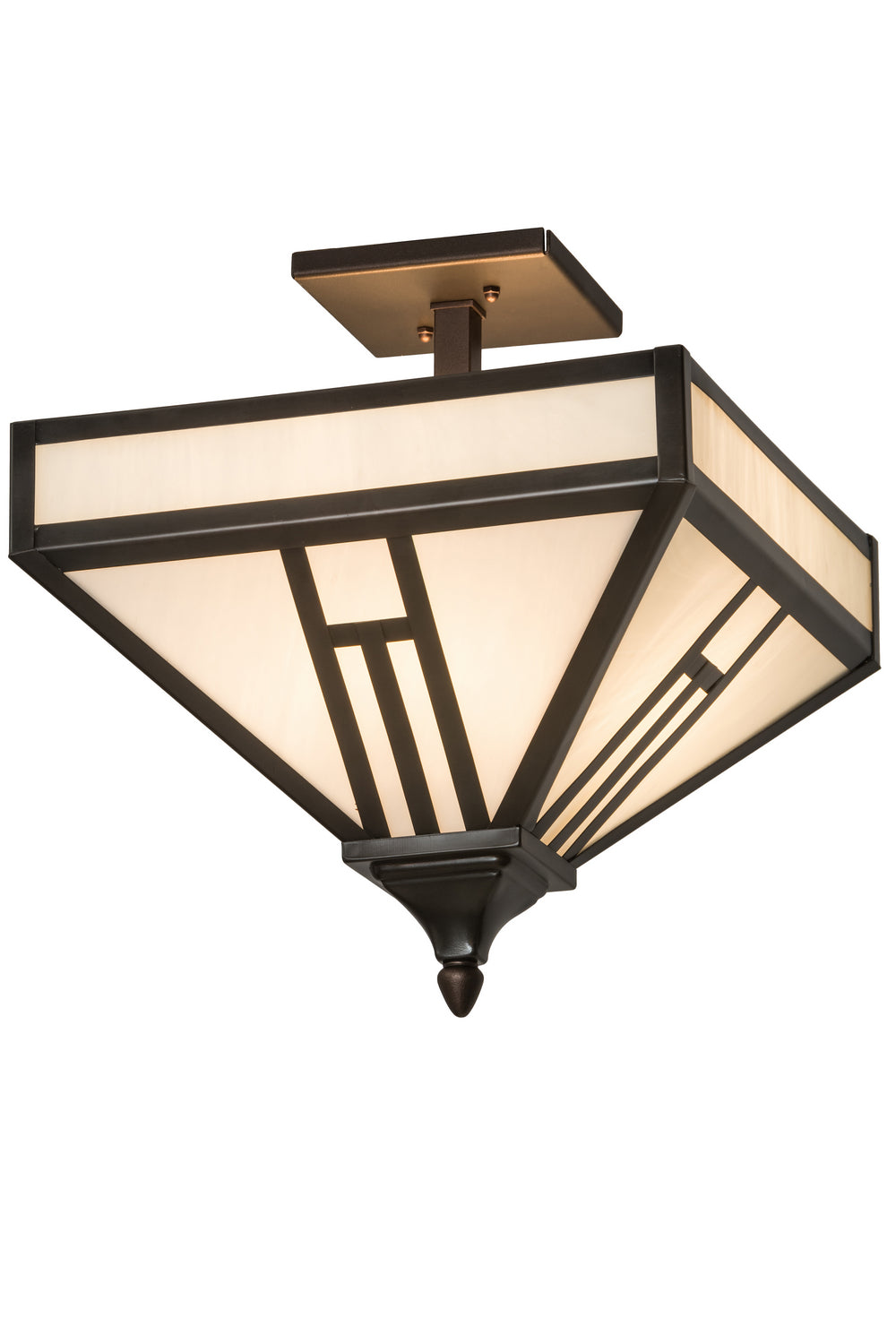Meyda Tiffany H" Mission" 189545 Ceiling Light - Craftsman Brown,Mahogany Bronze